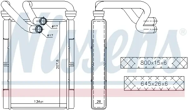 Schimbator caldura incalzire habitaclu potrivit TOYOTA YARIS, YARIS VERSO 1.0-1.5 04.99-11.05