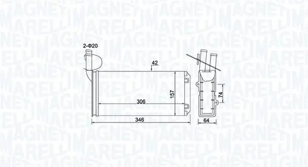 Schimbator caldura incalzire habitaclu potrivit VW TRANSPORTER T4, TRANSPORTER T6, TRANSPORTER T6 CARAVELLE T6 1.9D-2.8 07.90-