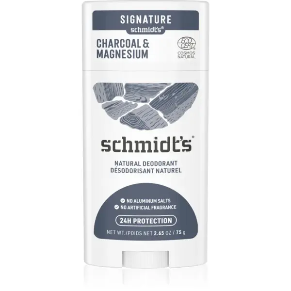 Schmidt's Charcoal + Magnesium deodorant stick 24 de ore 75 g