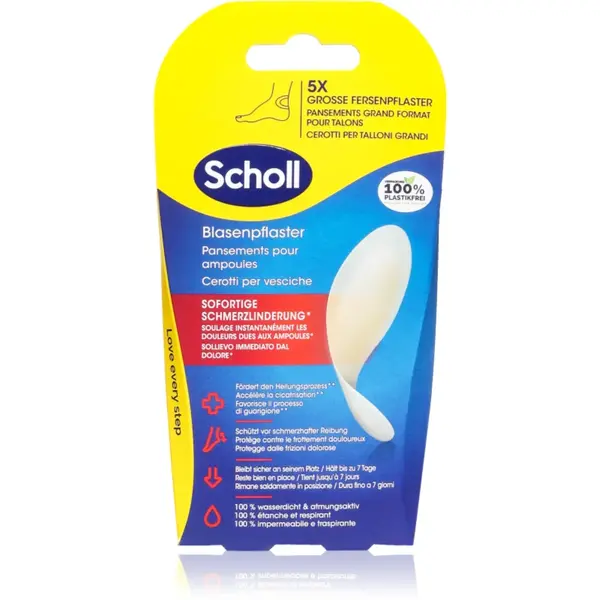 Scholl Dr. Scholl's Blister Plasters plasture rezistent la apă pentru flictene la călcâie 5 buc