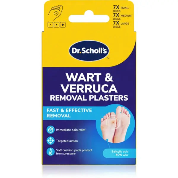 Scholl Dr. Scholl's Wart & Verruca Plaster set de plasturi pentru atenuarea presiunii exercitate asupra mameloanelor și a calusurilor 3x7 buc