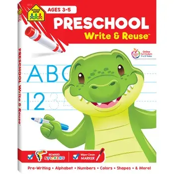 School Zone Preschool Write & Reuse Workbook, Paperback/School Zone