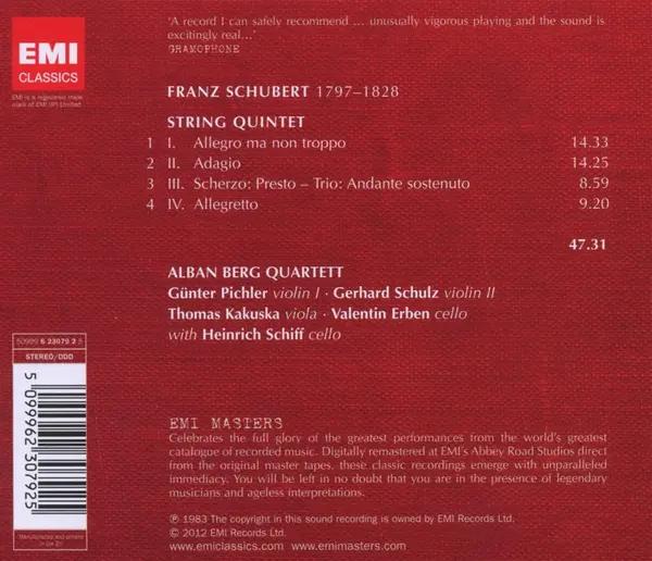 Schubert: String Quintet | Franz Schubert, Alban Berg Quartett, Heinrich Schiff