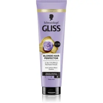 Schwarzkopf Gliss Blonde Hair Perfector masca de par regeneratoare pentru iluminarea părului sau pentru părul cu șuvițe