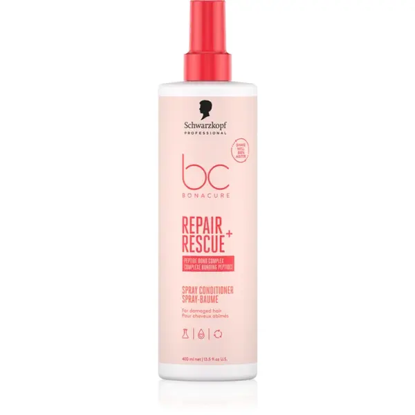 Schwarzkopf Professional BC Bonacure Repair Rescue+ balsam (nu necesita clatire) pentru par deteriorat in spray 400 ml