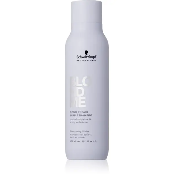 Schwarzkopf Professional Blondme Bond Repair Purple Shampoo sampon violet pentru par blond 300 ml