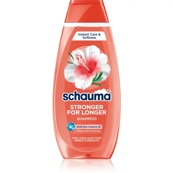 Schwarzkopf Schauma Stronger For Longer Hair sampon fortifiant pentru păr lung Hibiscus & Rosemary 400 ml