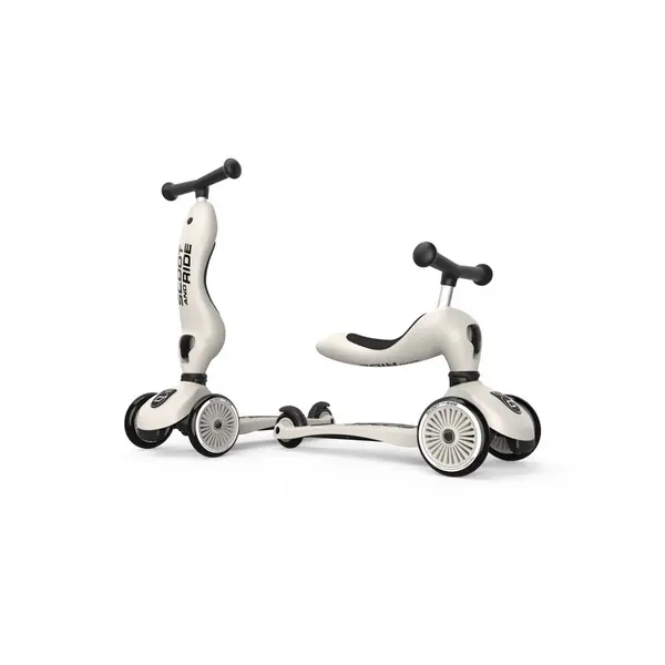 Scoot & Ride Trotineta copii cu sezut, transformabila 2in1, Scoot & Ride Highwaykick 1 Ash, 1-5 ani, pana la 50 kg