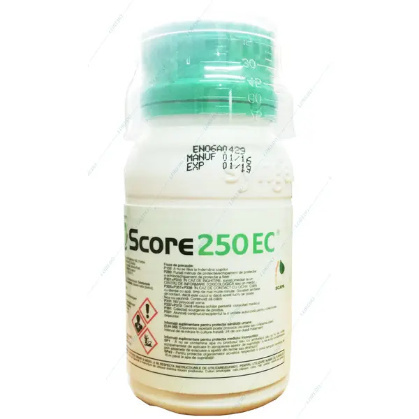 Score 250EC 250 ml, fungicid sistemic, Syngenta, Rapan, Monilioza, Fainare, Alternarioza, Basicarea frunzelor; (cais, capsun, cires, mar, piersic, rapita, sfecla zahar, tomate, visin) - Default Title