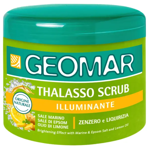 Scrub iluminator cu pudra de lamaie, 600g, Geomar