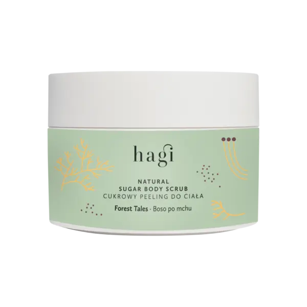 Scrub natural pentru corp cu zahar Forest Tales, 200g, Hagi