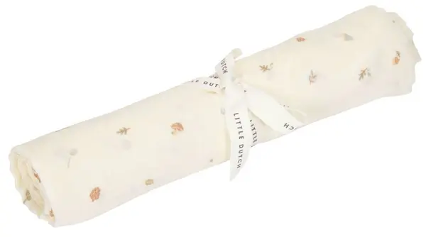 Scutec de bumbac pentru bebeluși Little Dutch Forest Treasures - 120 х 120 cm