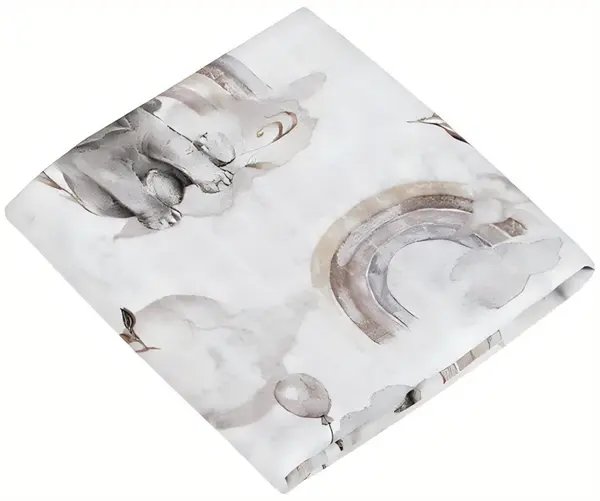 Scutec de muselină Sensillo - Pui de elefanți, 120 х 120 cm
