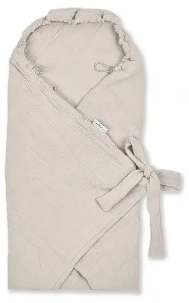 Scutec pentru externarea bebelușului 2 în 1 Albero Mio - Beige, 100 x 100 cm