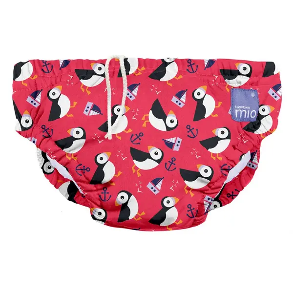 Scutec pentru inot refolosibil Bambino Mio Puffin Parade marimea M