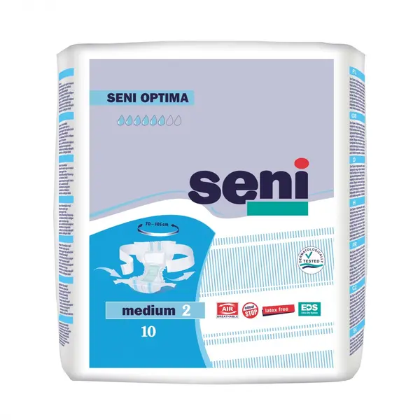 Scutece ajustabile Optima Medium, 10 bucati, Seni