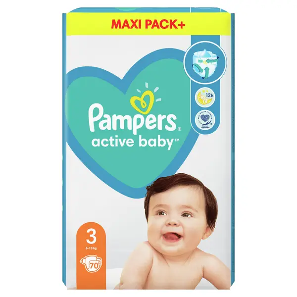 Scutece bebelusi Pampers- Active Baby 3, 70 buc.