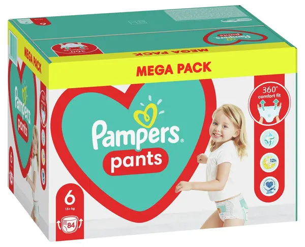 Scutece chilotei Pampers 6, XL, 84 buc.