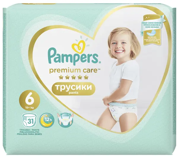 Scutece chilotei Pampers - Premium Care 6, 31 buc.