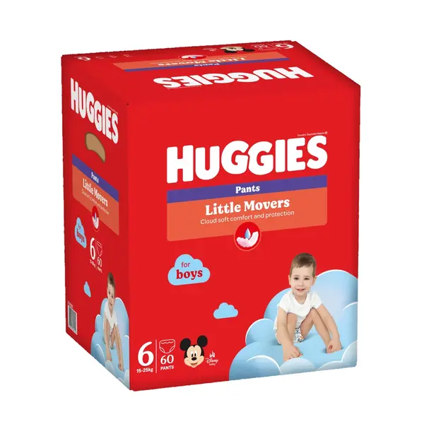Scutece chilotel, Baieti, Marimea 6, 15-25 kg, 60 bucati, Huggies
