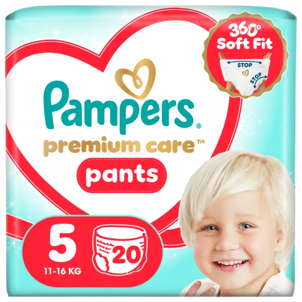 Scutece-chilotel Premium Care Nr.5 12-17 Kg, 20 bucati, Pampers