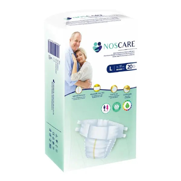 Scutece de incontinenta cu aripioare, marimea L, 20 bucati, Noscares
