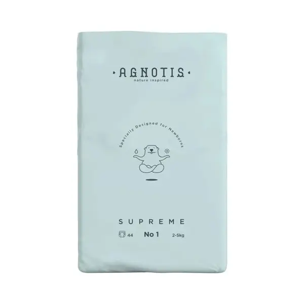 Scutece hipoalergenice Supreme Agnotis, marimea nr.1, 2-5 kg, 44 bucati