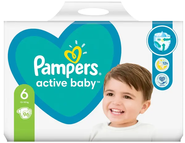 Scutece Pampers - Active Baby 6, 96 buc.