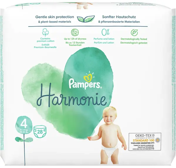 Scutece Pampers - Harmonie 4, 28 buc.