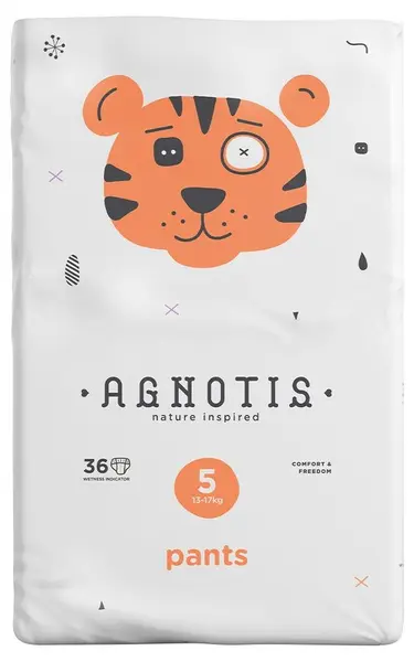 Scutece-pantaloni pentru bebeluși Agnotis - Nr. 5, 13-17 kg, 36 bucăți