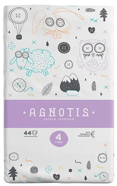 Scutece pentru bebeluși Agnotis - Nr. 4, 7-18 kg, 44 bucăți