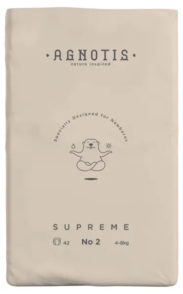 Scutece pentru bebeluși Agnotis - Supreme, Nr. 2, 4-8 kg, 42 bucăți