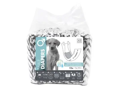 Scutece pentru caini, mascul, M-PETS, marime M
