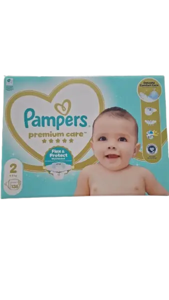 Scutece Premium Care Nr. 2 pentru 4-8 kg, 136 bucati, Pampers