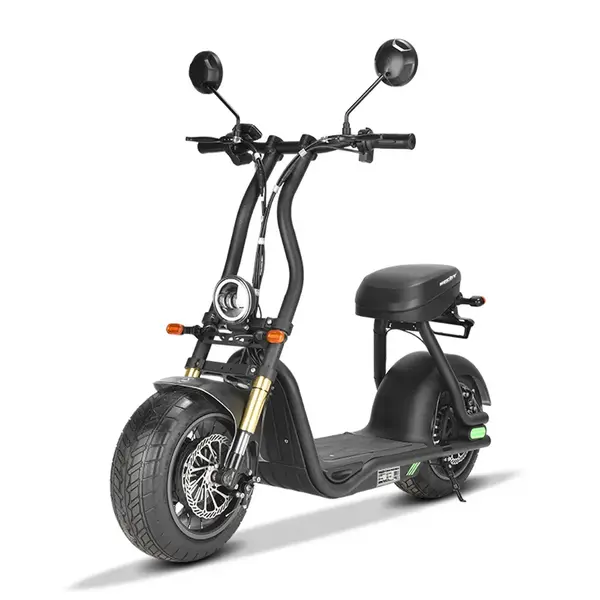 Scuter electric pentru adulti Solley Mini F1, 1000W putere, baterie Li-Ion 48V 13Ah, culoare neagra