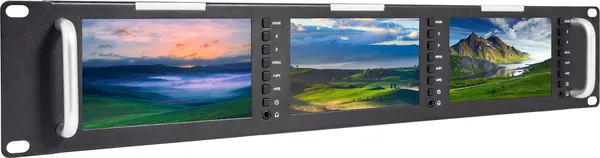 Seetec T51 Monitor Broadcast Rack 2RU Triplu 5 inch, Rezolutie 800x480, Intrare/Iesire 3G-SDI HDMI CVBS, Tally Light, Metal