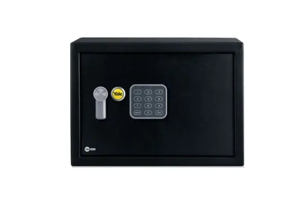 Seif electronic , Otel, Negru, 20X31X20 cm