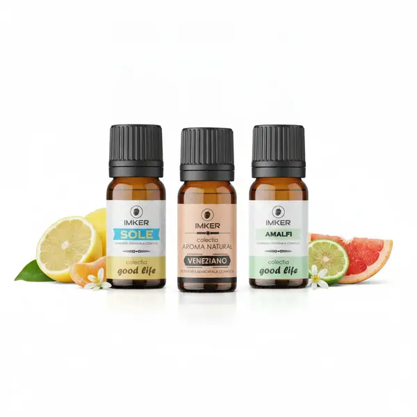 Selecție parfumuri auto IMKER pentru vacanță - set 3 rezerve de 10ml pe stilul tău, pentru difuzorul XS Fresh