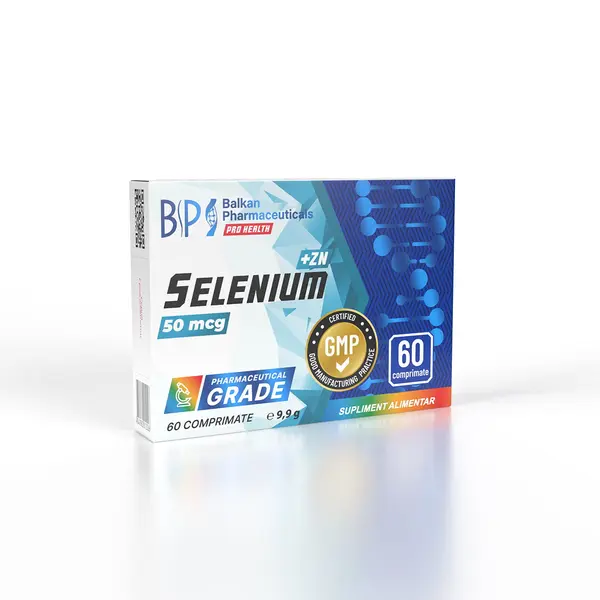Seleniu + Zinc, 50mcg, 60 comp.