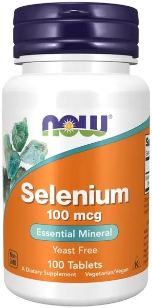 Selenium, 100 mcg, 100 tablete, Now