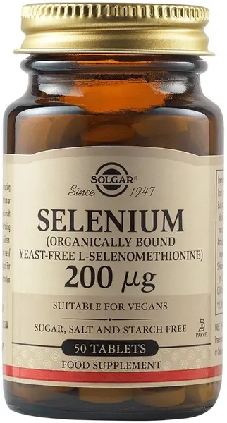 Selenium, 200 mcg, 50 tablete, Solgar