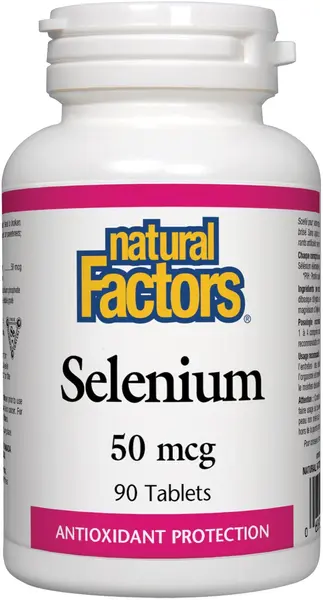 Selenium, 50 mcg, 90 tablete, Natural Factors