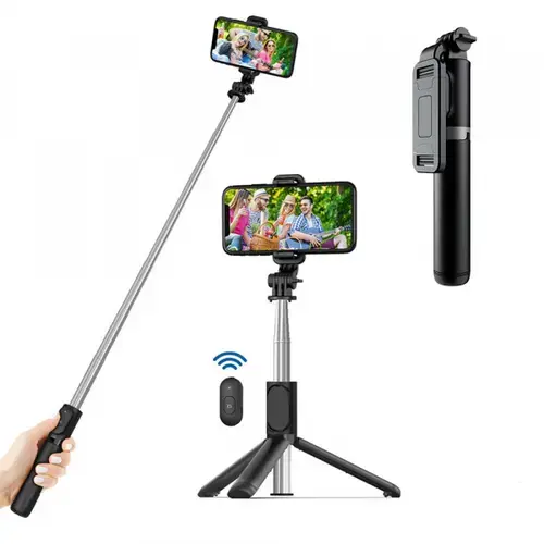 Selfie Stick Bluetooth Techsuit Q01, Universal (Negru)