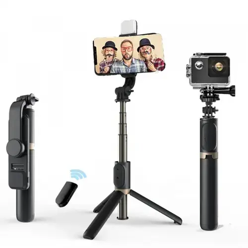 Selfie Stick Bluetooth Techsuit Q03s, Universal (Negru)