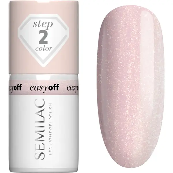 Semilac Easy Off Step 2 unghii cu gel folosind UV / lampă cu LED culoare Glazed Milk 7 ml