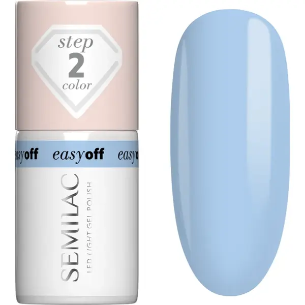 Semilac Easy Off Step 2 unghii cu gel folosind UV / lampă cu LED culoare Azul Blue 7 ml