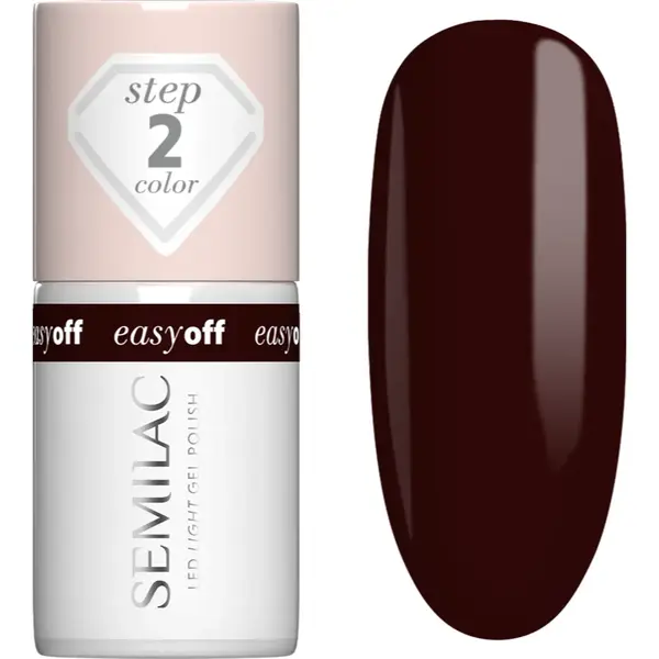 Semilac Easy Off Step 2 unghii cu gel folosind UV / lampă cu LED culoare Marrom Choco 7 ml