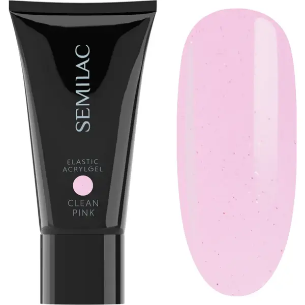 Semilac Elastic Acrylgel gel acrilic pentru unghii culoare Clean Pink 30 g
