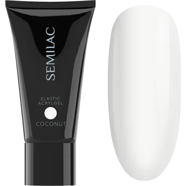 Semilac Elastic Acrylgel gel acrilic pentru unghii culoare Coconut 30 g