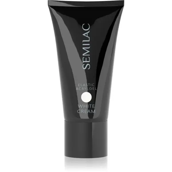 Semilac Elastic Acrylgel gel acrilic pentru unghii culoare White Cream 30 g